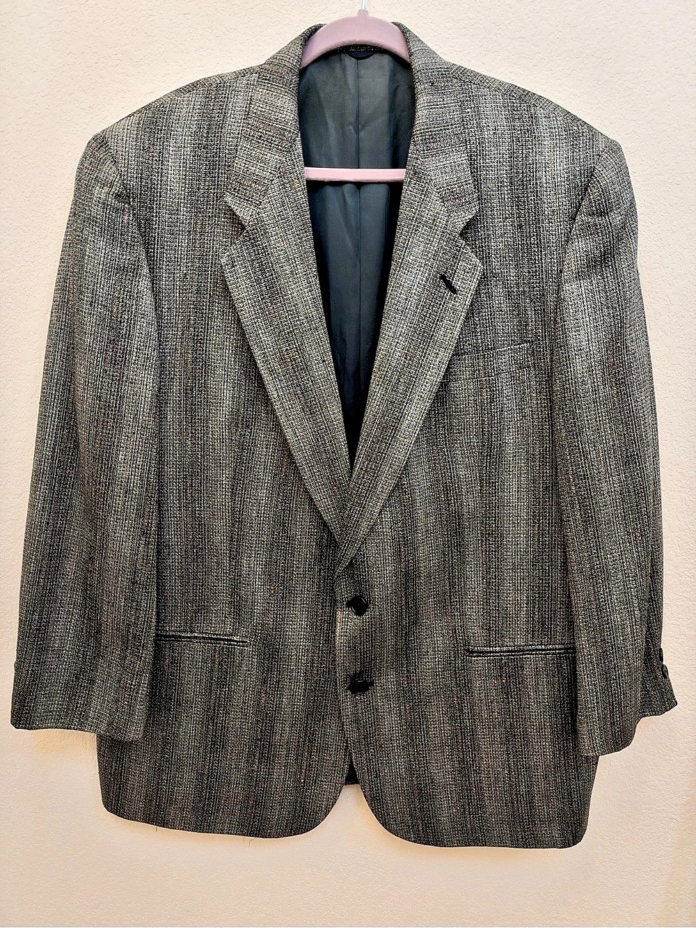 Terzo Uomo Men's Silk Sport Coat in Gray & Black